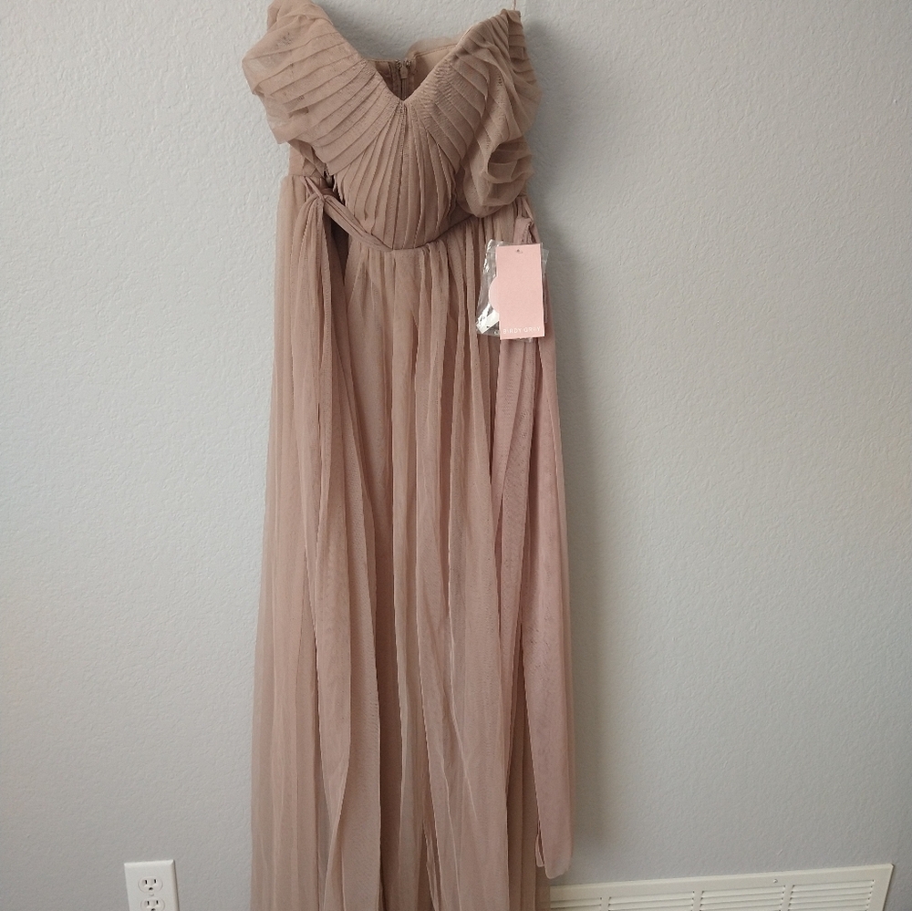 NWT Birdy Grey Brand Taupe strapless dress size Medium